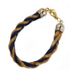 Armband Braided Gold Blue New