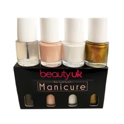BeautyUK Beauty UK Rose Gold French Manicure Set 4x9ml Outlet