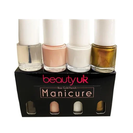 BeautyUK Beauty UK Rose Gold French Manicure Set 4x9ml Outlet