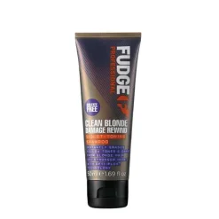 Fudge Clean Blonde Damage Rewind Violet Shampoo 50ml New