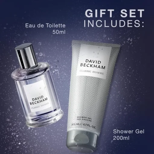 David Beckham Giftset Classic Homme Edt 50ml + Shower Gel 200ml Discount