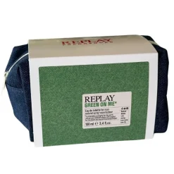 Replay Giftset Green On Me Man Edt 100ml + Pochette Hot