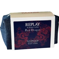 Replay Giftset Signature Red Dragon Man Edt 100ml + Pochette Outlet