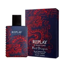 Replay Giftset Signature Red Dragon Man Edt 100ml + Pochette Outlet