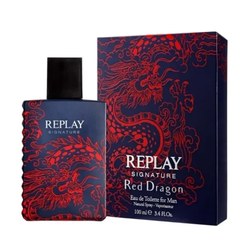 Replay Giftset Signature Red Dragon Man Edt 100ml + Pochette Outlet