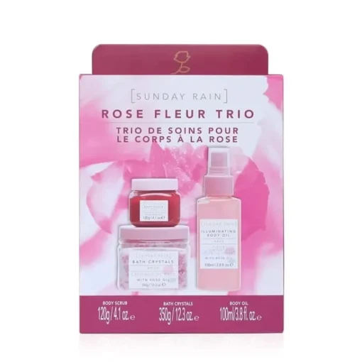 Sunday Rain Giftset Rose Fleur Bath Trio Outlet