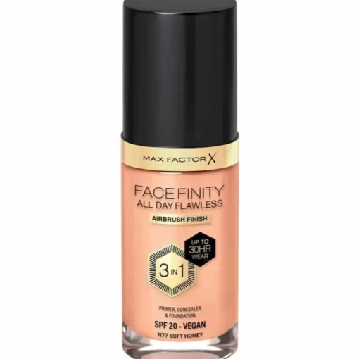 Max Factor Facefinity 3 In 1 Foundation 77 Soft Honey Fashion