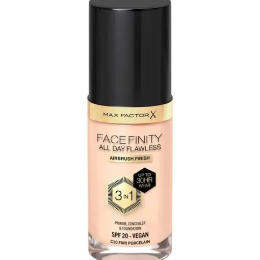 Max Factor Facefinity 3 In 1 Foundation 10 Fair Porcelain New
