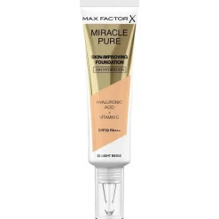 Max Factor Miracle Pure Skin-Improving Foundation 32 Light Beige 30ml Hot