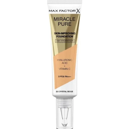 Max Factor Miracle Pure Skin-Improving Foundation 33 Crystal Beige 30ml Fashion