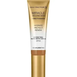Max Factor Miracle Second Skin Foundation 10 Golden Tan New