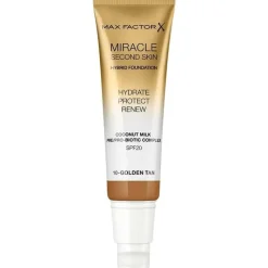 Max Factor Miracle Second Skin Foundation 10 Golden Tan New