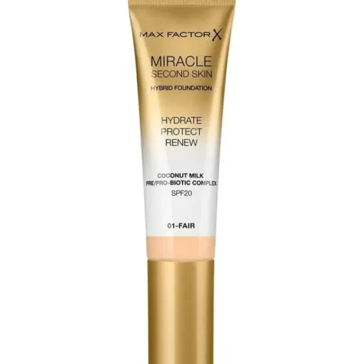 Max Factor Miracle Second Skin Foundation 01 Fair Hot