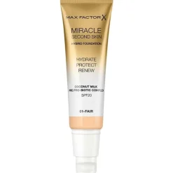 Max Factor Miracle Second Skin Foundation 01 Fair Hot
