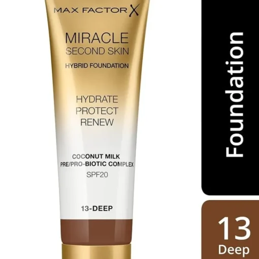 Max Factor Miracle Second Skin Foundation 13 Deep Sale