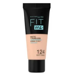 Maybelline Fit Me Matte + Poreless Foundation – 124 Soft Sand Best