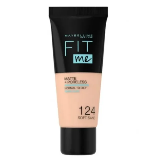 Maybelline Fit Me Matte + Poreless Foundation – 124 Soft Sand Best
