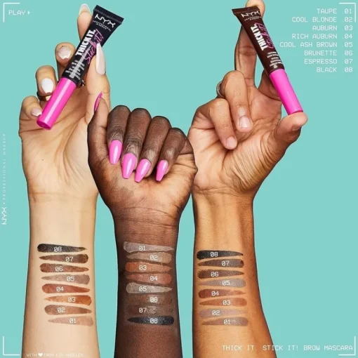 NYX PROF. MAKEUP Thick it. Stick it! Brow Mascara – Black Discount