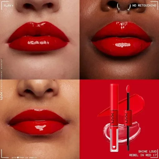 NYX PROF. MAKEUP Shine Loud Pro Pigment Lip Shine – Rebel In Red Outlet