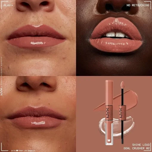 NYX PROF. MAKEUP Shine Loud Pro Pigment Lip Shine – Goal Crusher Clearance