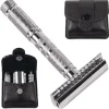 Parker A1-R 4 Piece Travel Safety Razor & Leather Pouch Outlet