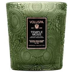 Voluspa Boxed Textured Glass Candle Temple Moss 184g Discount