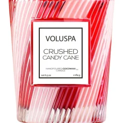 Voluspa Crushed Candy Cane Textured Glass Candle 184g Sale