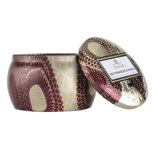 Voluspa Decorative Tin Candle Gilt Pomander & Hinoki 113g Outlet