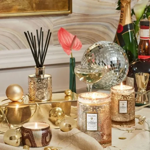 Voluspa Decorative Tin Candle Gilt Pomander & Hinoki 113g Outlet