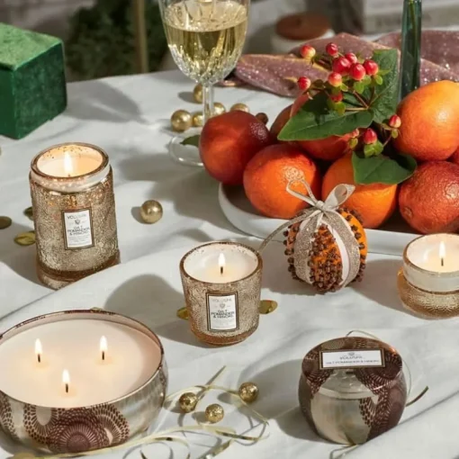 Voluspa Decorative Tin Candle Gilt Pomander & Hinoki 113g Outlet
