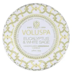 Voluspa Decorative Tin Candle Eucalyptus & White Sage 113g Online