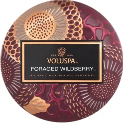Voluspa Decorative Tin Candle Foraged Wildberry 113g Hot