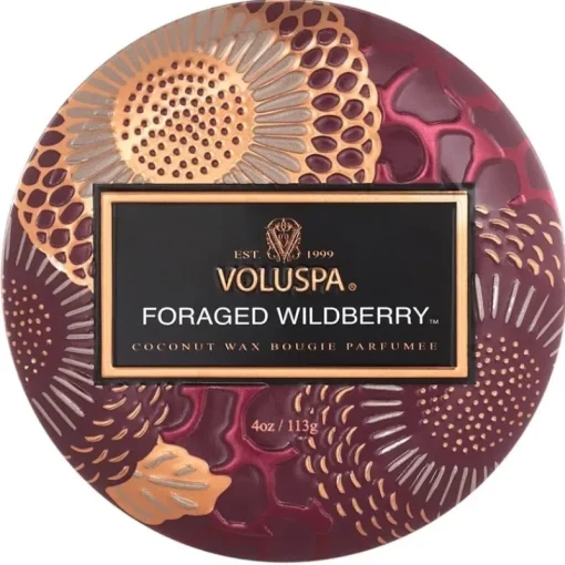 Voluspa Decorative Tin Candle Foraged Wildberry 113g Hot