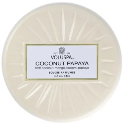 Voluspa Decorative Tin Candle Coconut Papaya 127g Clearance