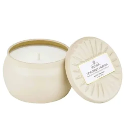 Voluspa Decorative Tin Candle Coconut Papaya 127g Clearance