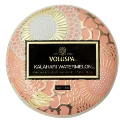 Voluspa Decorative Tin Candle Kalahari Watermelon 113g New