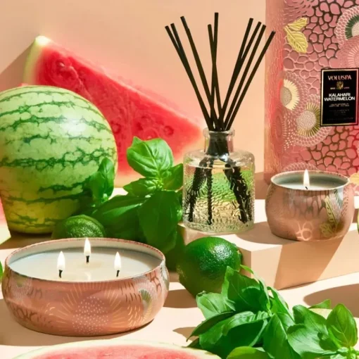 Voluspa Decorative Tin Candle Kalahari Watermelon 113g New