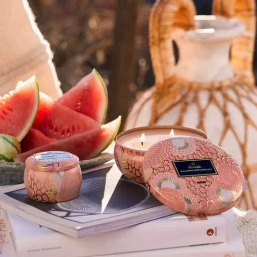 Voluspa Decorative Tin Candle Kalahari Watermelon 113g New