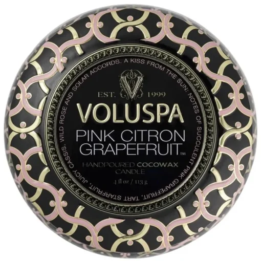 Voluspa Decorative Tin Candle Pink Citron Grapefruit 113g Discount