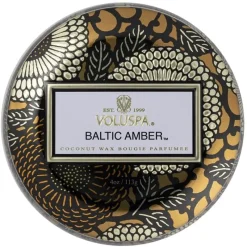 Voluspa Decorative Tin Candle Baltic Amber 113g Clearance