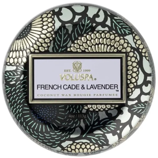 Voluspa Decorative Tin Candle French Cade & Lavender 113g Hot