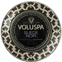 Voluspa Decorative Tin Candle Suede Noir 113g Best