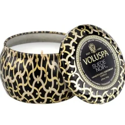 Voluspa Decorative Tin Candle Suede Noir 113g Best