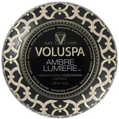 Voluspa Maison Decorative Tin Candle Ambre Lumiere 113g Fashion