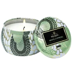 Voluspa Mini Decorative Tin Candle White Cypress 113g Sale