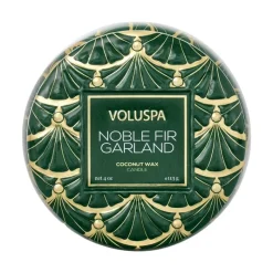Voluspa Mini Decorative Tin Candle Noble Fir Garland 113g New