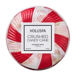 Voluspa Mini Decorative Tin Candle Crushed Candy Cane 113g Discount