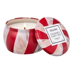 Voluspa Mini Decorative Tin Candle Crushed Candy Cane 113g Discount