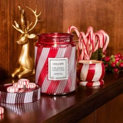 Voluspa Mini Decorative Tin Candle Crushed Candy Cane 113g Discount