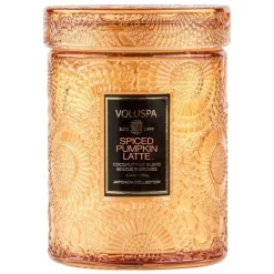 Voluspa Mini Glass Jar Candle With Lid Spiced Pumpkin Latte 156g Sale